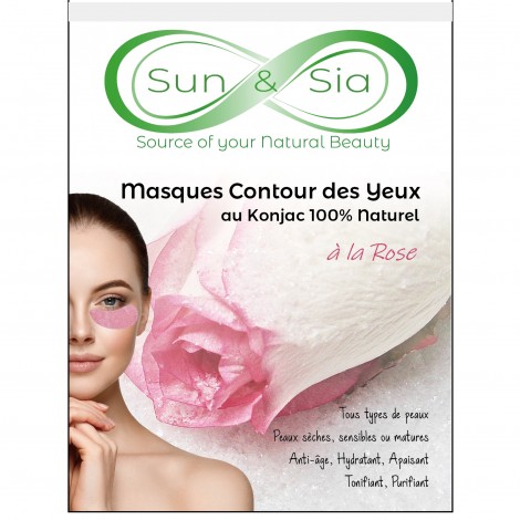  Konjac Eye Contour Mask with Rose