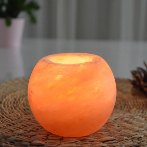 Salt crystal candle holder Himalaya Sphère 900g