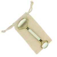 1 Jade Stone Face Massager - White+ Cover