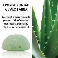 Konjac Sponge with Aloe Vera