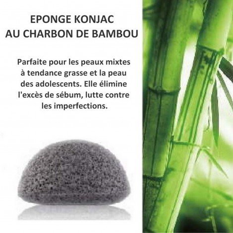 Eponge Konjac au Charbon de Bambou