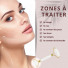 1 Jade Stone Face Massager - White+ Cover