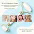 Set 2 Masseurs Visage en Pierre de Jade - Blanc