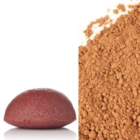 Konjac sponge with Red Clay