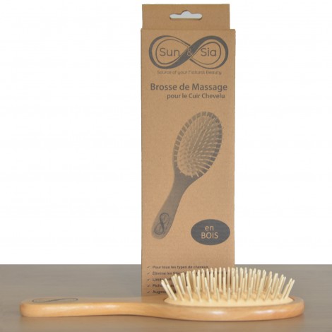 Wooden hairbrush