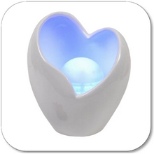 fabricant diffuseur brumisateur coeur en céramique blanche