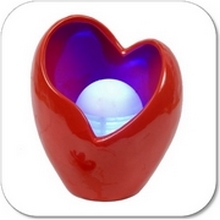 fabrcant diffuseur brumisateur coeur rouge en céramique